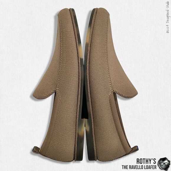 ROTHY’S THE RAVELLO LOAFER IN FADED BROWN SUSTAINABLE WASHABLE SHOES SIZE EU 42 main image 4